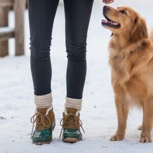 🦆Classic Vintage BASS Duck Boots Insulated Sherpa Lined Rubber & Suede 6